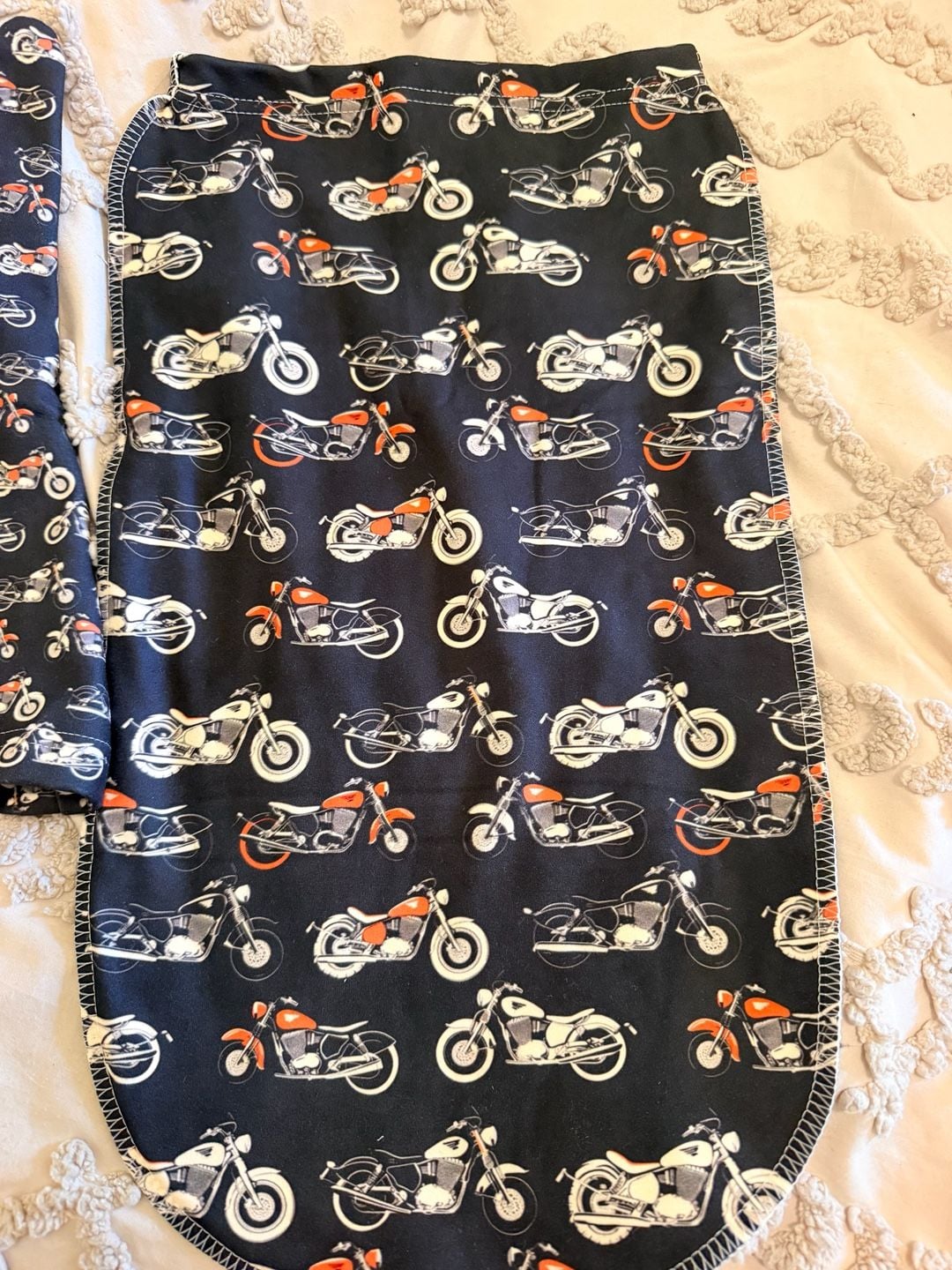 Motorcycle Print Newborn Swaddle Blanket And Hat Set 3