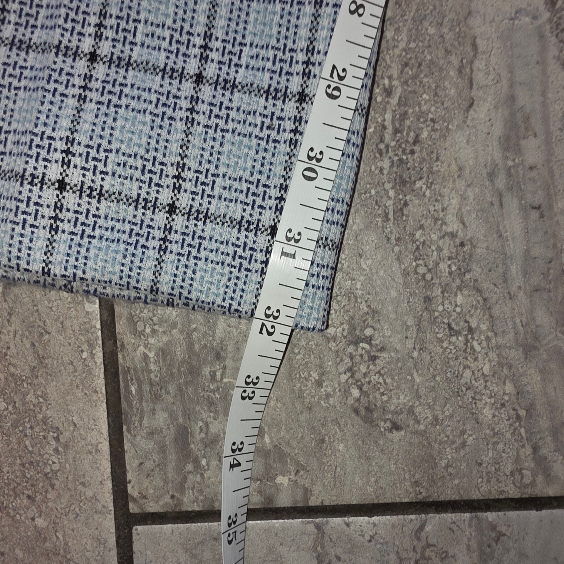 H.I.S Vintage 70s Plaid Disco Trousers Light Blue 8