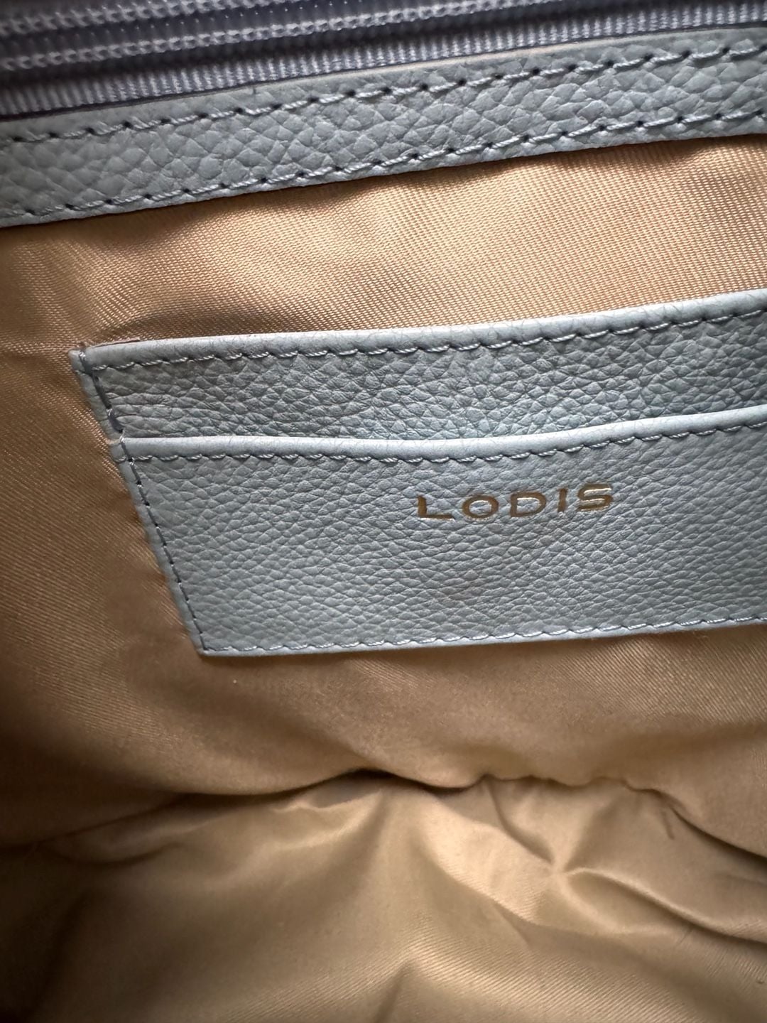 Lodis Woven Leather Hobo Shoulder Bag Light Blue 10
