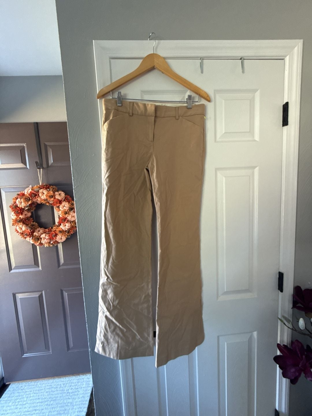 Theory Flare Pants Tan 2