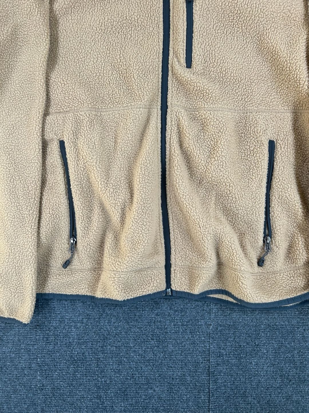 Free Country Highland Sherpa Jacket Size XL Beige Full Zip Fleece 4