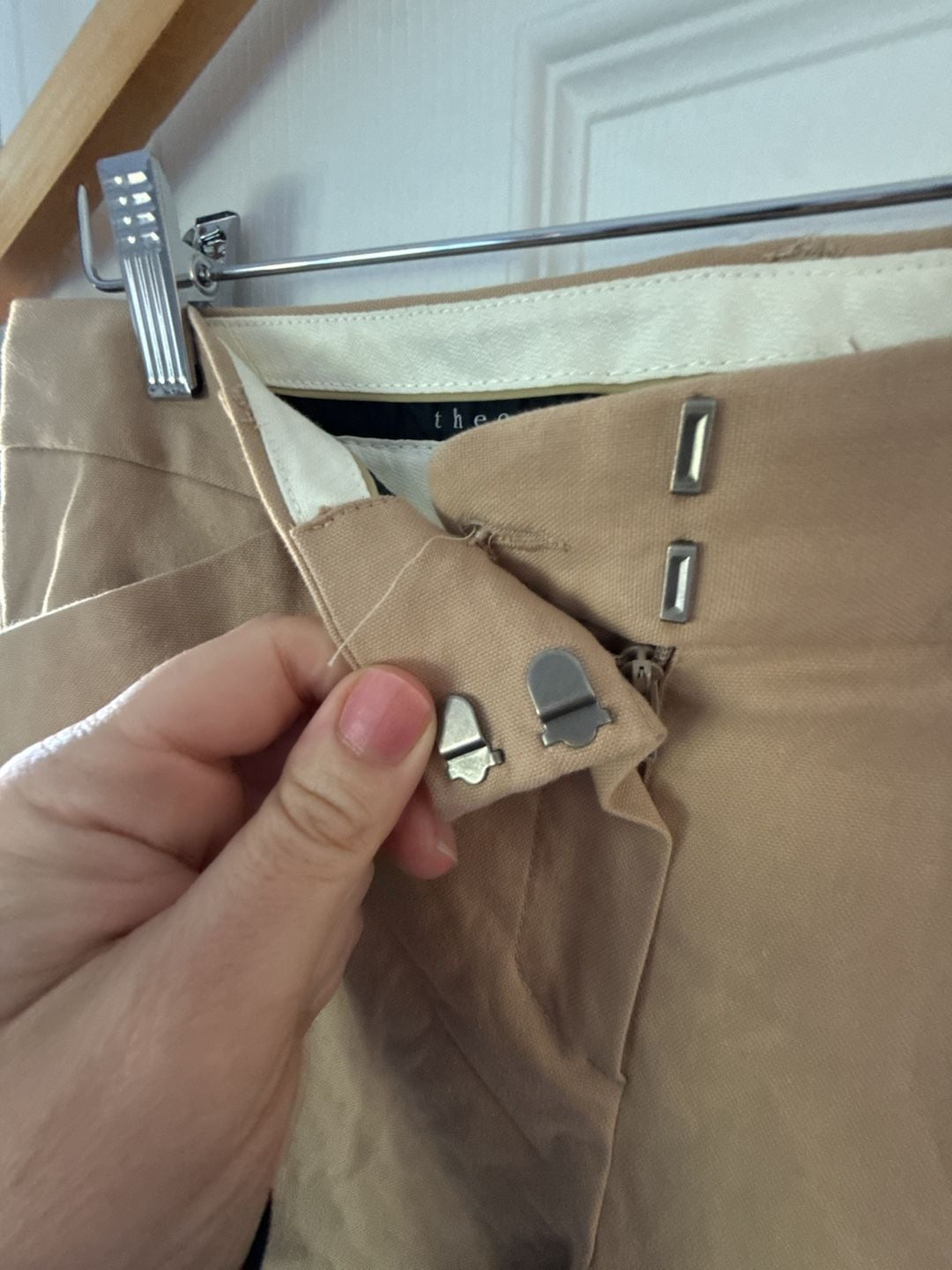 Theory Flare Pants Tan 4
