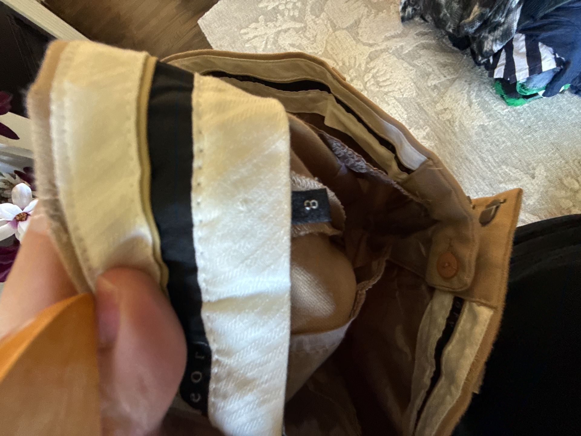 Theory Flare Pants Tan 8