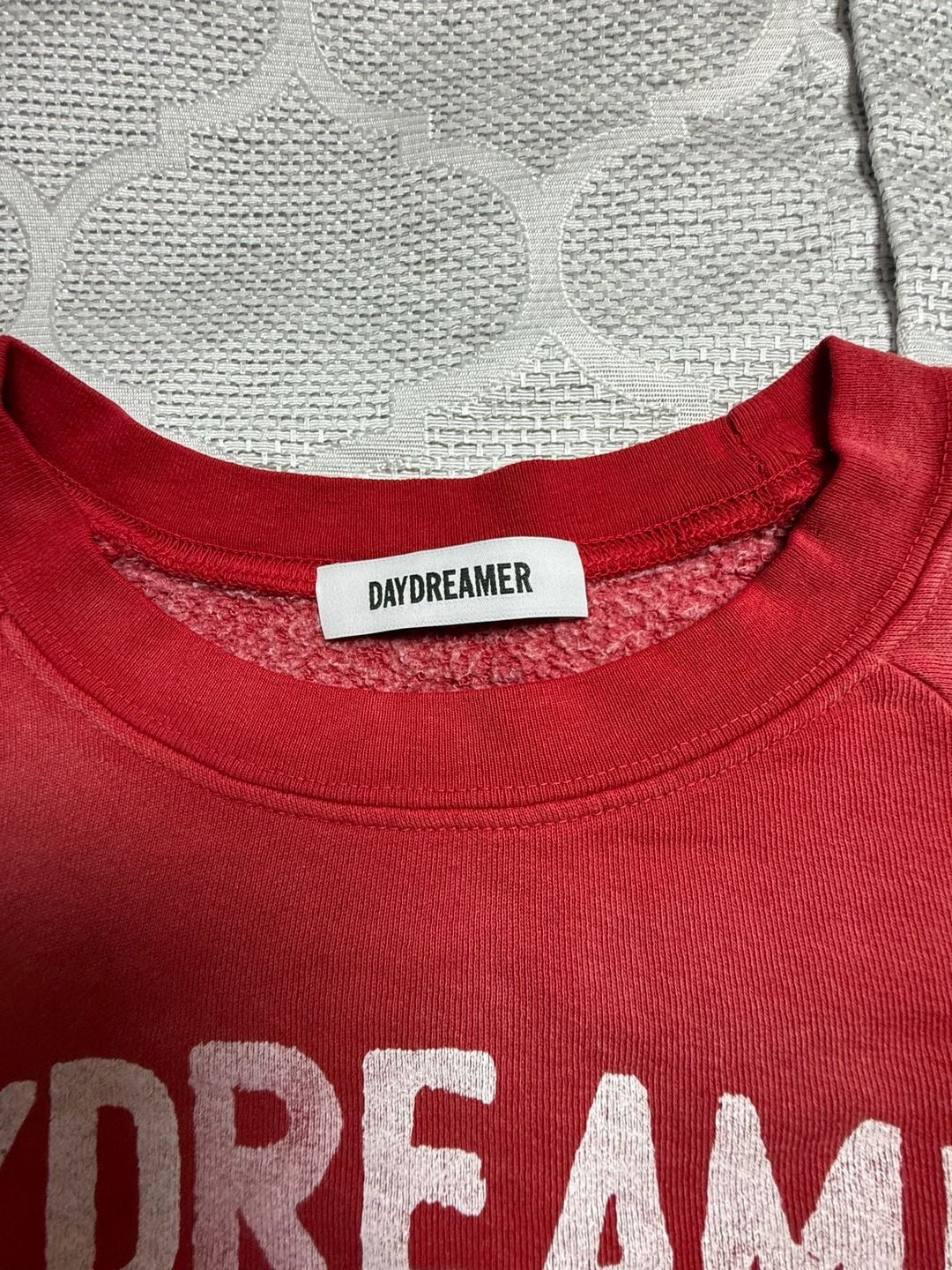 Daydreamer Distressed Athletic Dept Hockey Club Sweatshirt Red 7