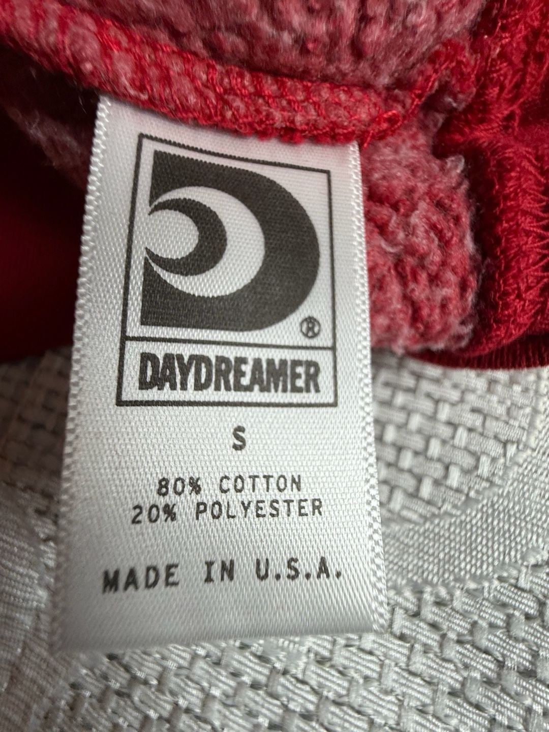 Daydreamer Distressed Athletic Dept Hockey Club Sweatshirt Red 8