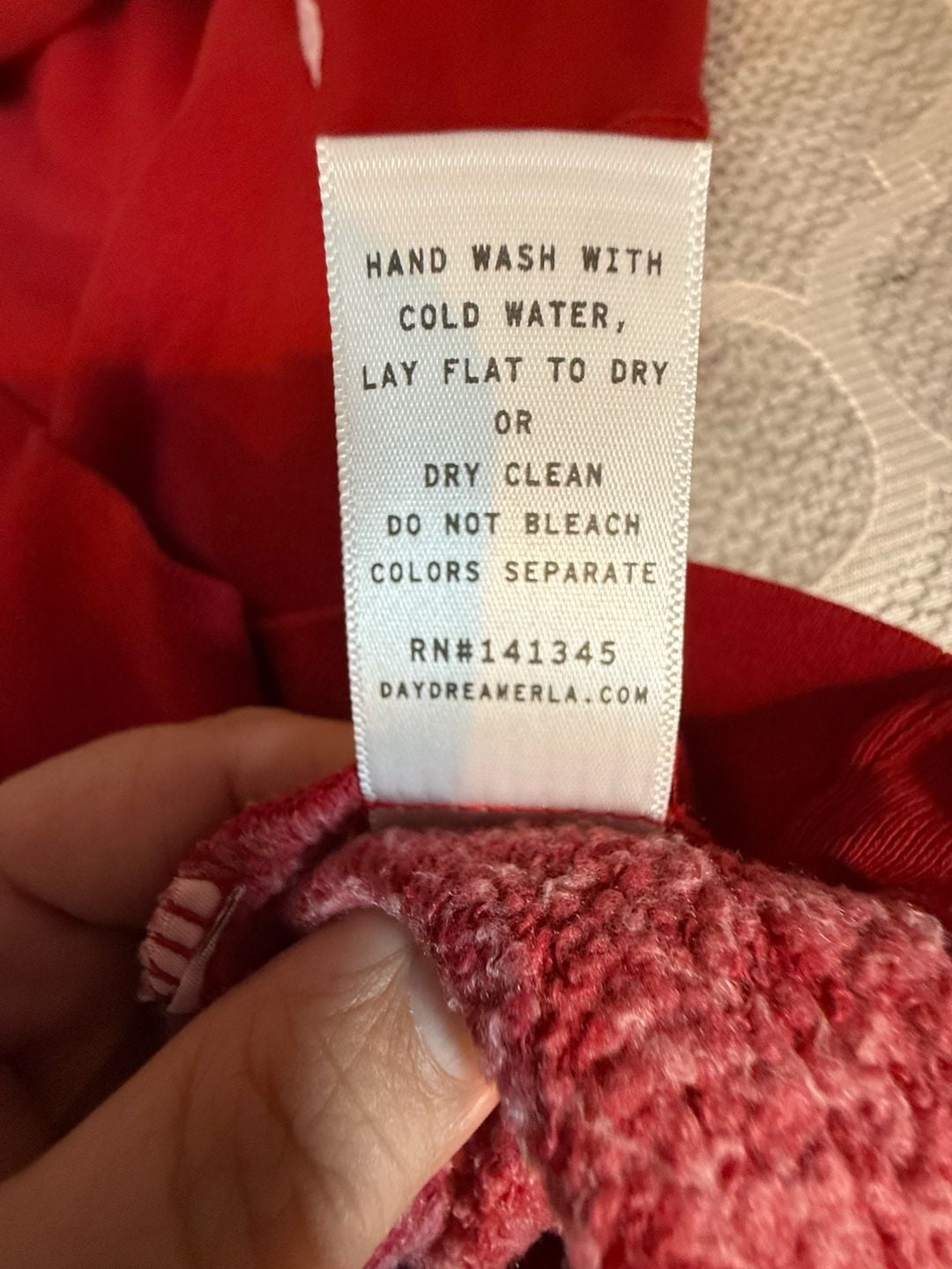 Daydreamer Distressed Athletic Dept Hockey Club Sweatshirt Red 9
