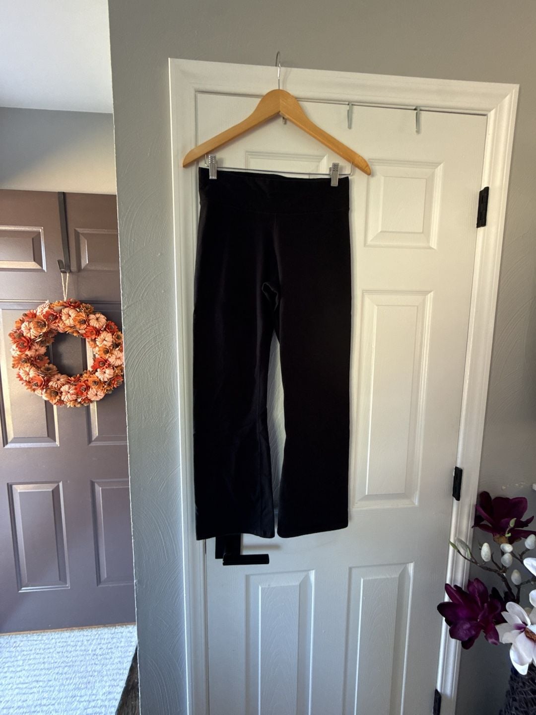 Pact Flare Pants Size M Black Organic Cotton Yoga 2