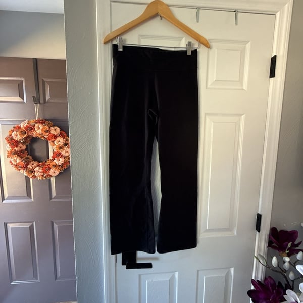 Pact Flare Pants Size M Black Organic Cotton Yoga
