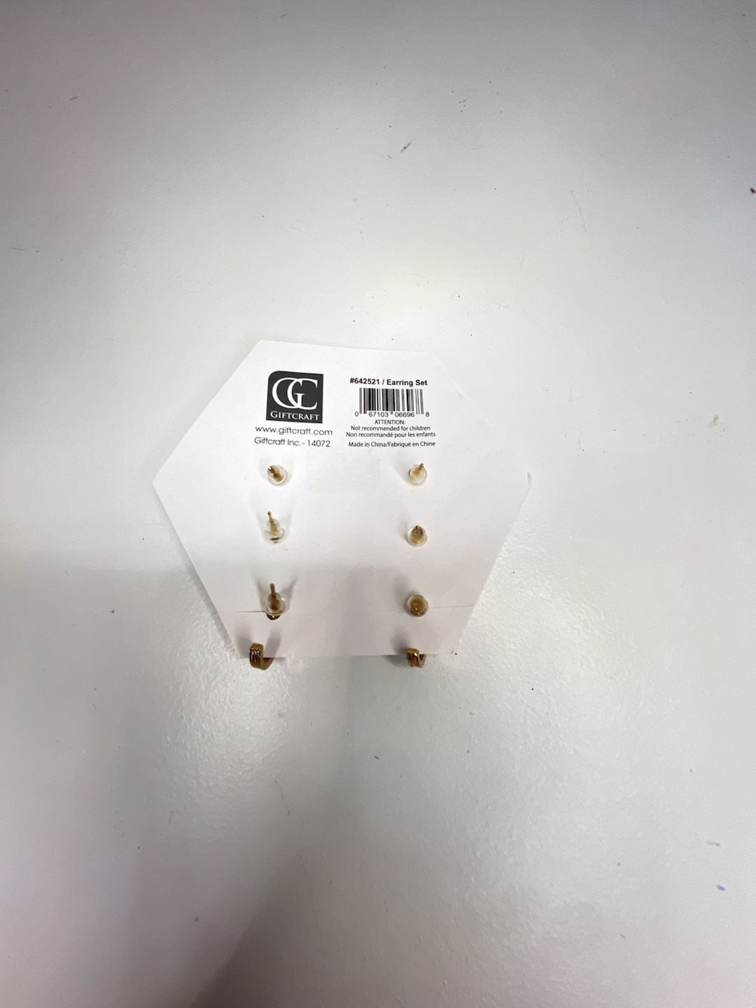 Giftcraft Holiday Luxe Gold Earring Set Star Snowflake Hoops New 2