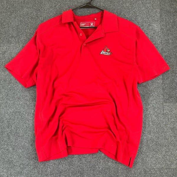 Cutter & Buck Louisville Cardinals Polo Size L Red DryTec