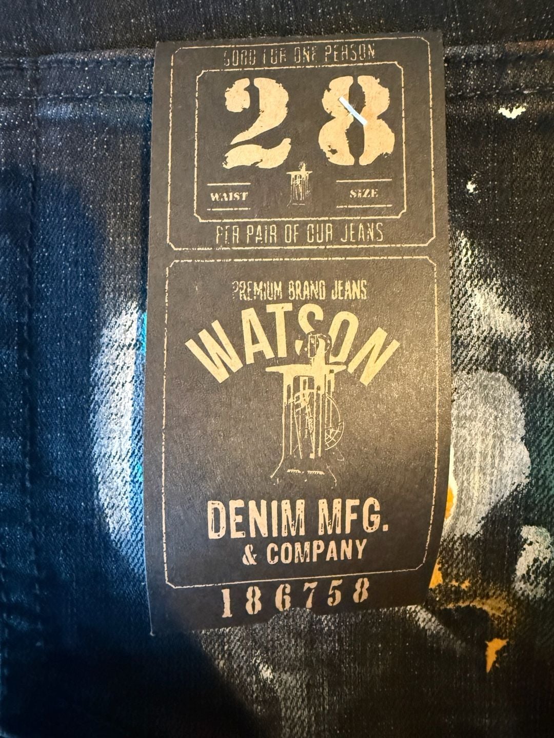 Watson Denim Painted Distressed Jeans Size 28x30 7