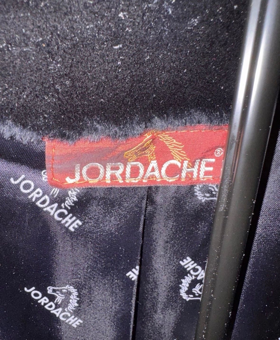 Vintage Jordache Faux Fur Vest Size 13-14 Black Studded Made In USA 3
