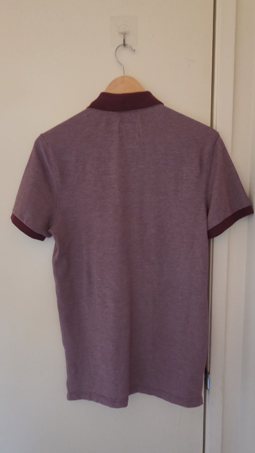 Abercrombie & Fitch Polo Shirt Size S Purple Burgundy Moose Logo 6