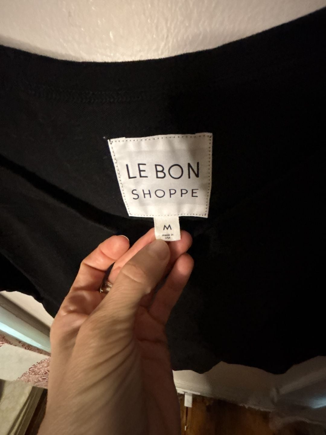 Le Bon Shoppe Tank Top Size M Black Organic Cotton Cami 3