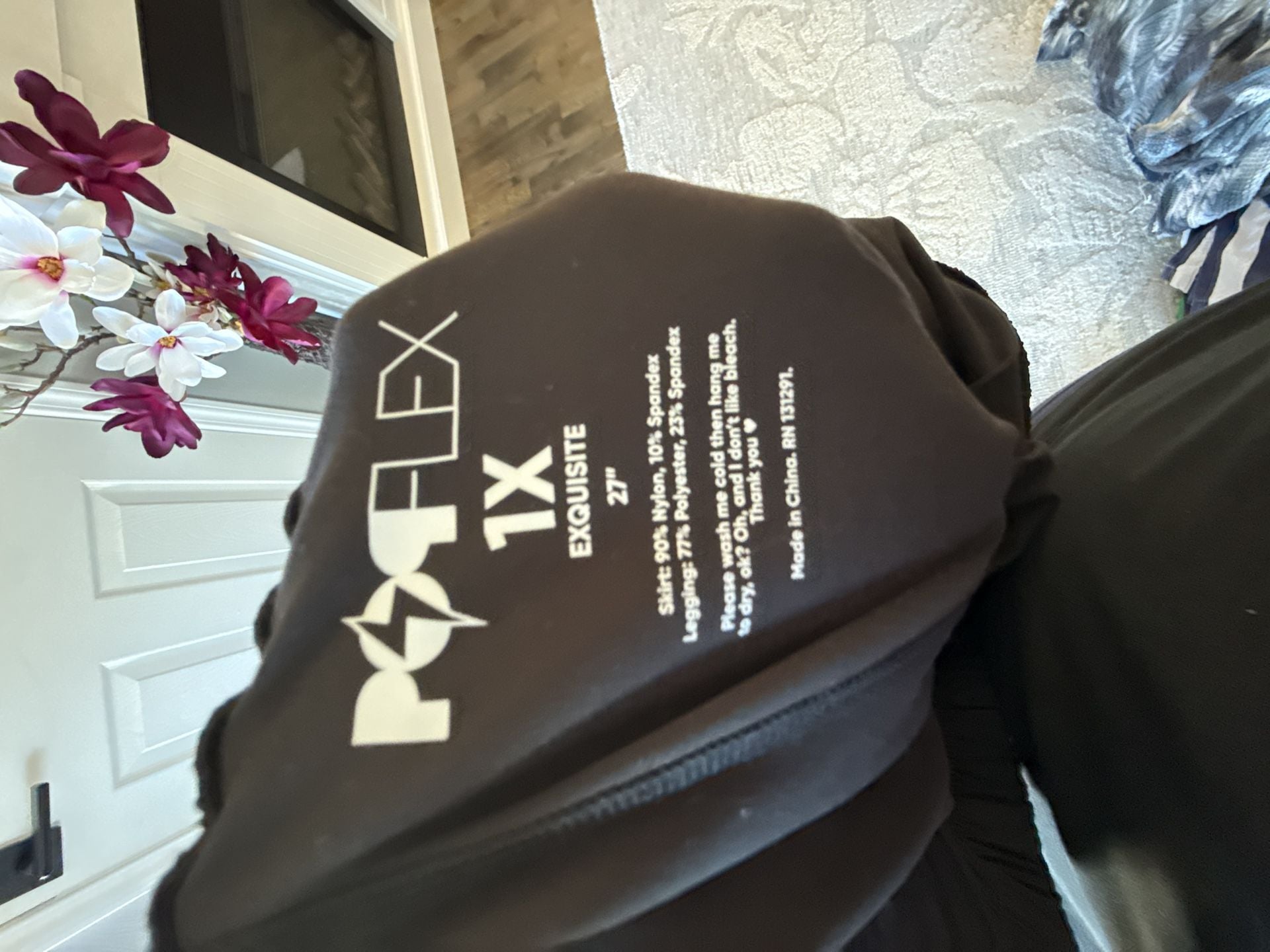 POPFLEX Hiking Sklegging Size 1X Black Cargo Skirt Leggings 6