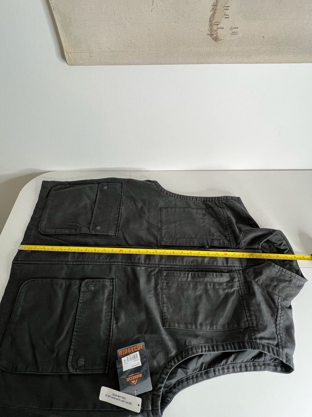 Ridgecut Heritage Vest Size XL Gray Canvas Utility Workwear 5