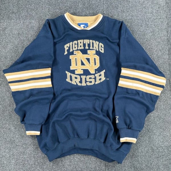 Starter Notre Dame Fighting Irish Crewneck Sweatshirt Blue