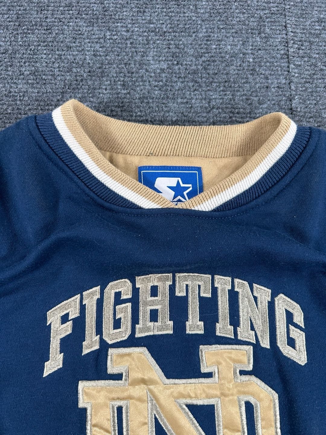 Starter Notre Dame Fighting Irish Crewneck Sweatshirt Blue 3