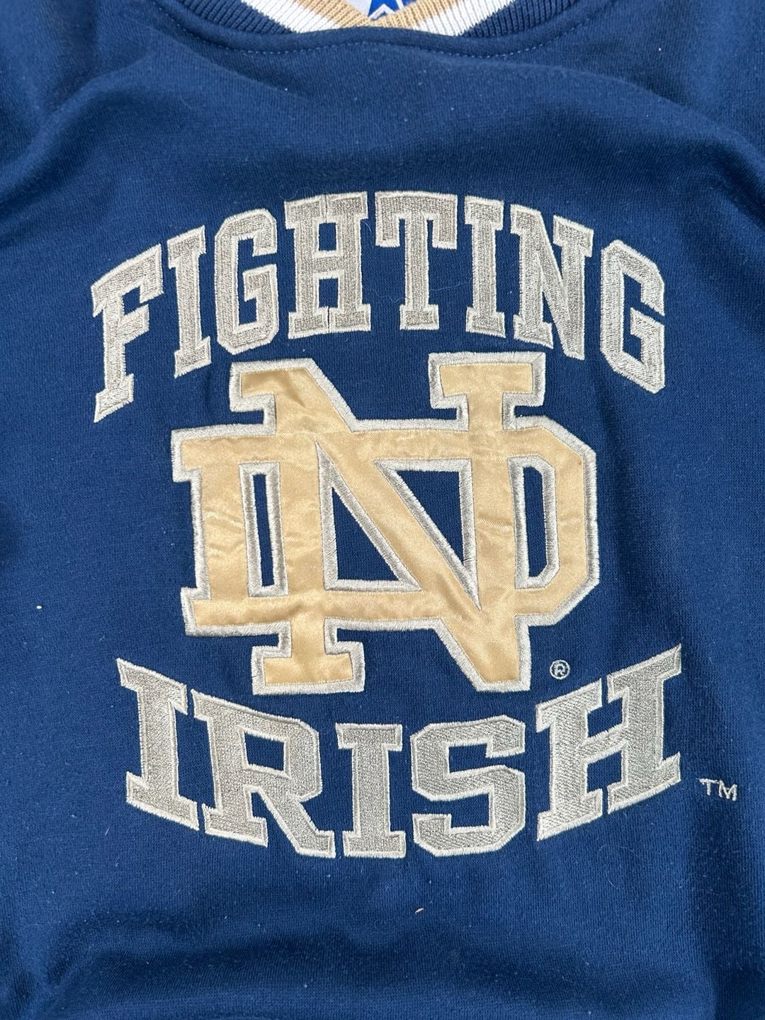 Starter Notre Dame Fighting Irish Crewneck Sweatshirt Blue 4