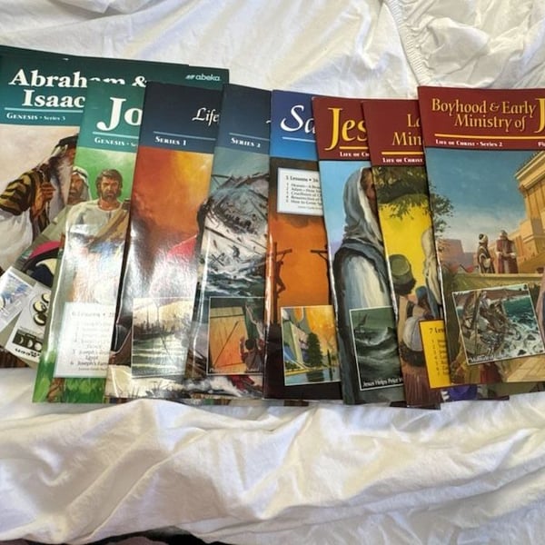 11 Abeka Flash-A-Card Bible Stories Curriculum Set Lot