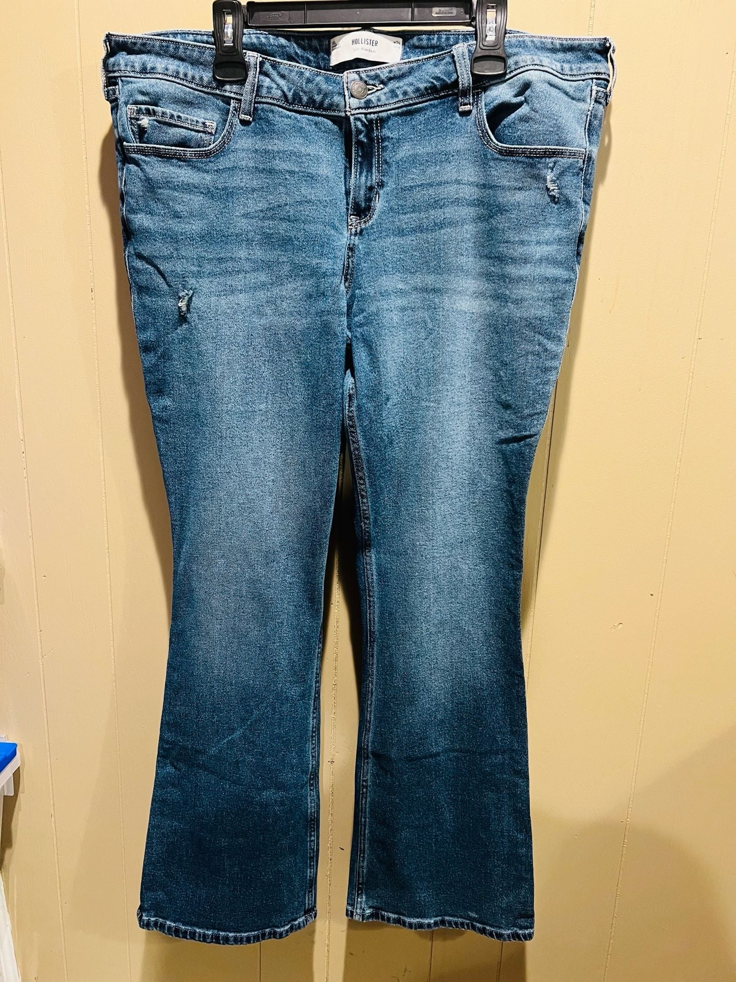 Hollister Low Rise Boot Jeans Size 18 Blue Denim 2