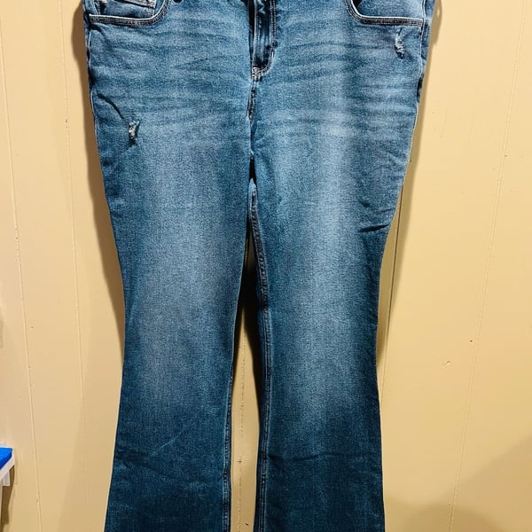 Hollister Low Rise Boot Jeans Size 18 Blue Denim