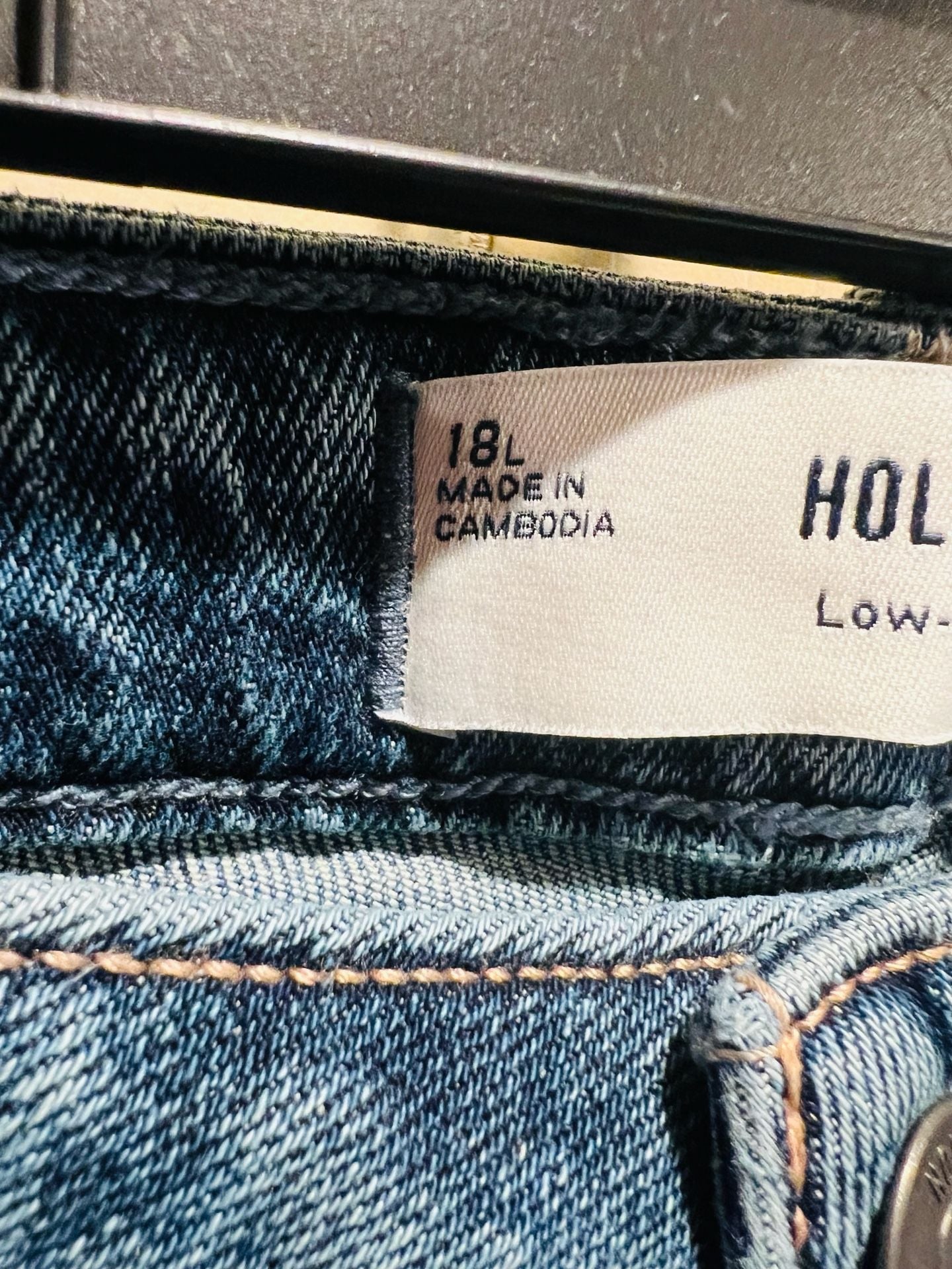 Hollister Low Rise Boot Jeans Size 18 Blue Denim 5