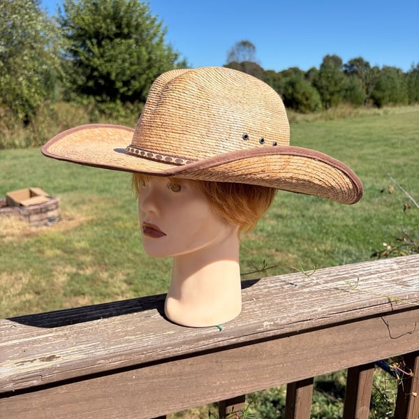 Resistol Genuine Mexican Palm Straw Cowboy Hat