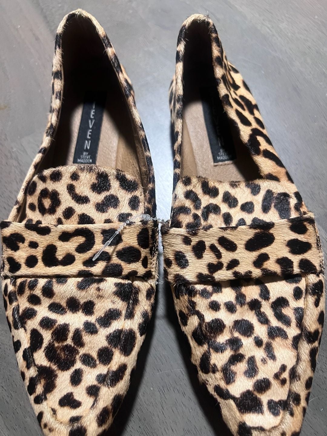 Steven By Steve Madden Loafers Size 7.0 Leopard Print Calf Hair Flats 2