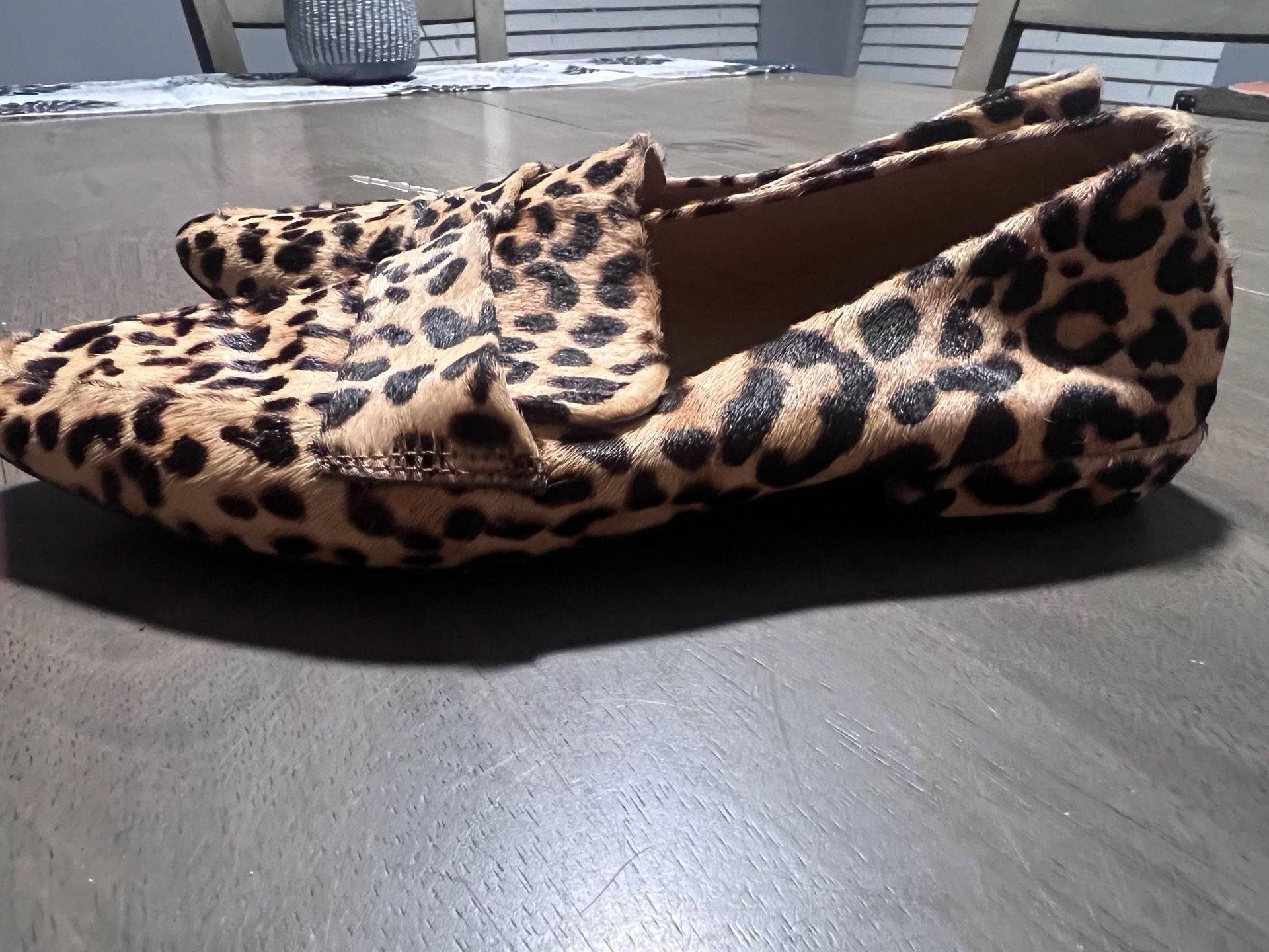 Steven By Steve Madden Loafers Size 7.0 Leopard Print Calf Hair Flats 3