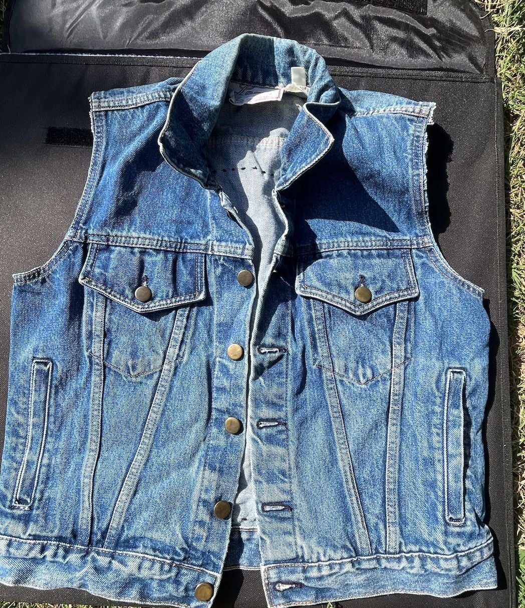 Levi vintage LA DETRESSE Chrome Amnesia Hand Denim Jean Jacket Top Size Small 5
