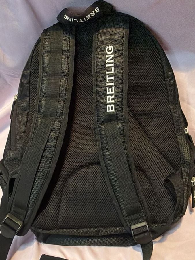 Breitling Nylon Backpack Black Red 3
