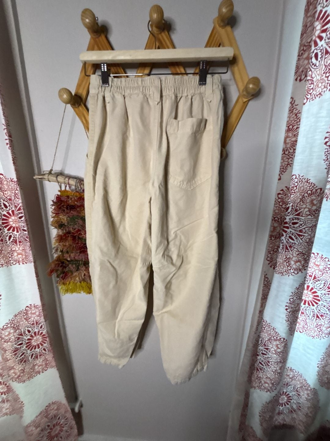 Aerie Utility Pants Size XS Beige High Waisted Cropped Casual Trousers 5