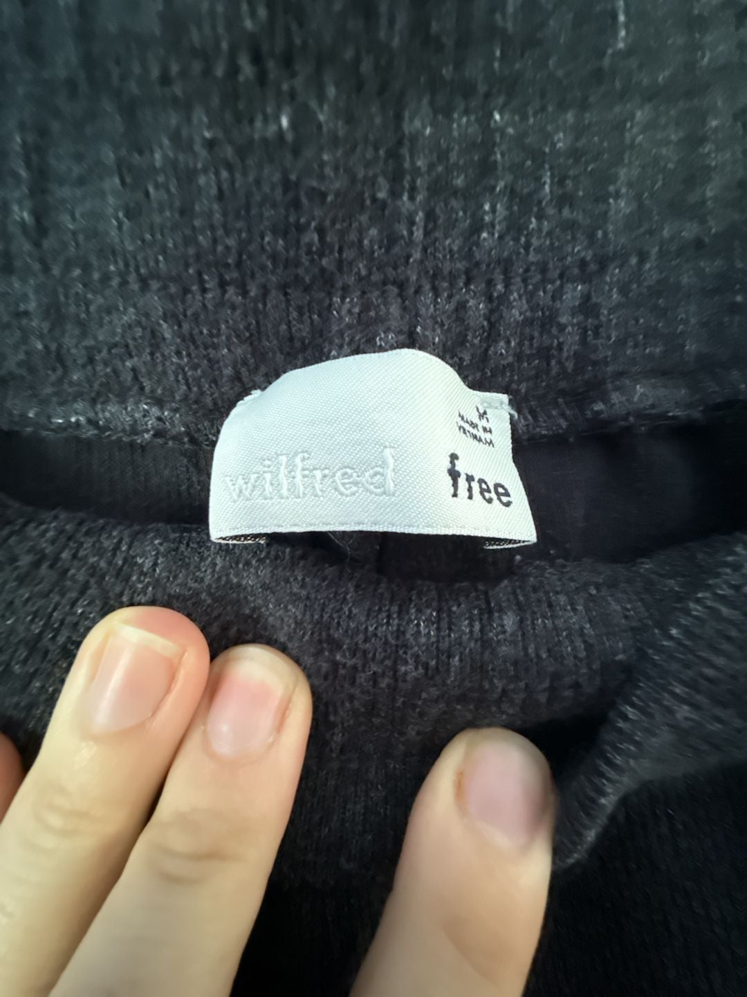 Wilfred Free Knit Jogger Pants Size M Charcoal Black Lounge Sweatpants 5