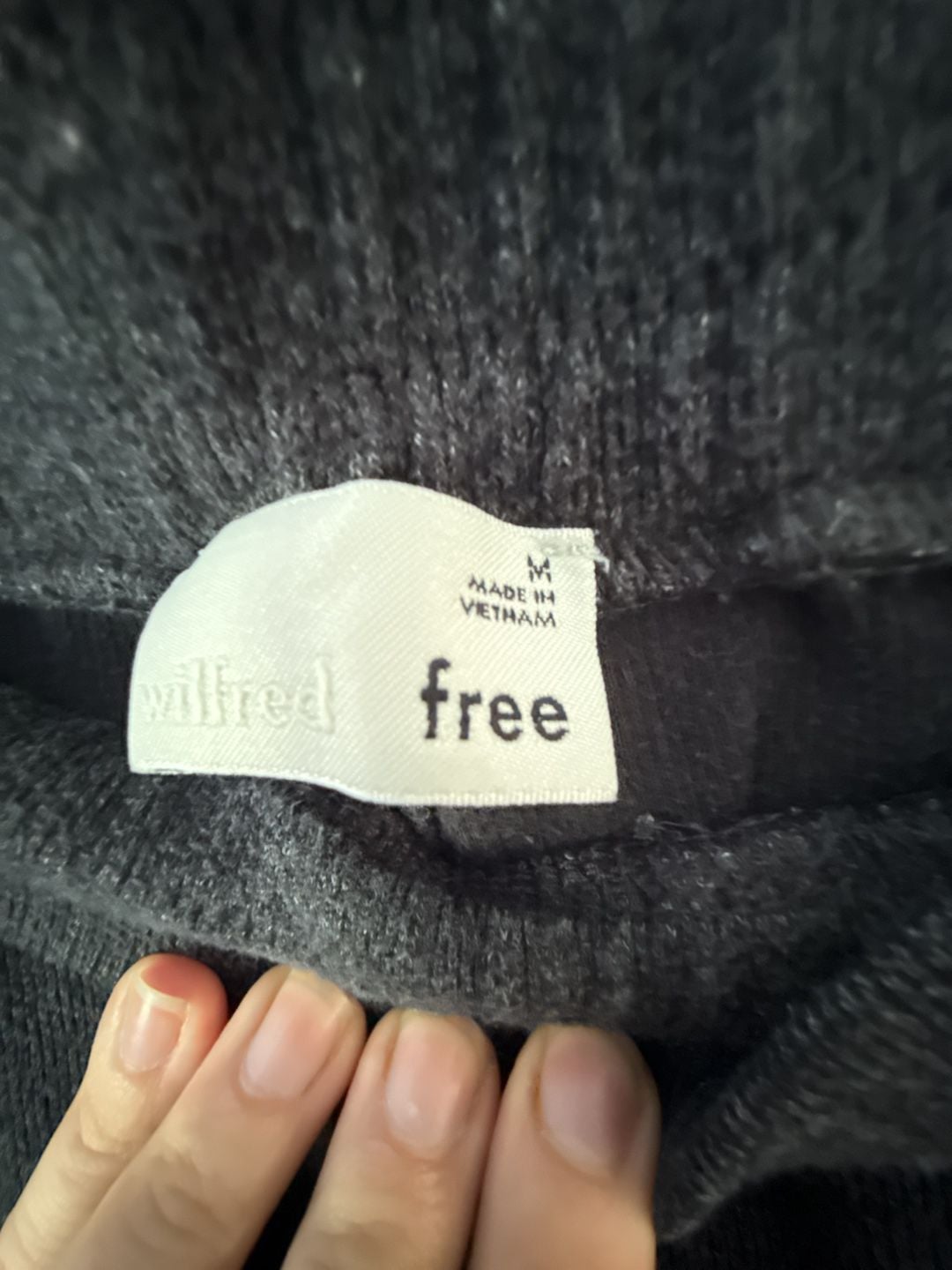 Wilfred Free Knit Jogger Pants Size M Charcoal Black Lounge Sweatpants 7