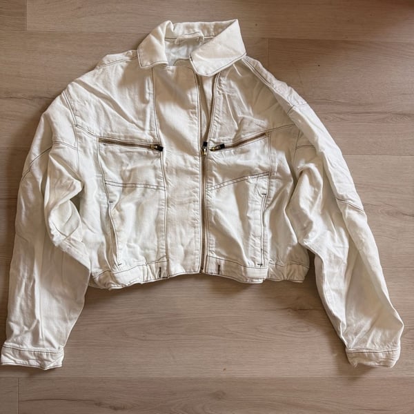 We The Free Urban Jacket Size S White Denim