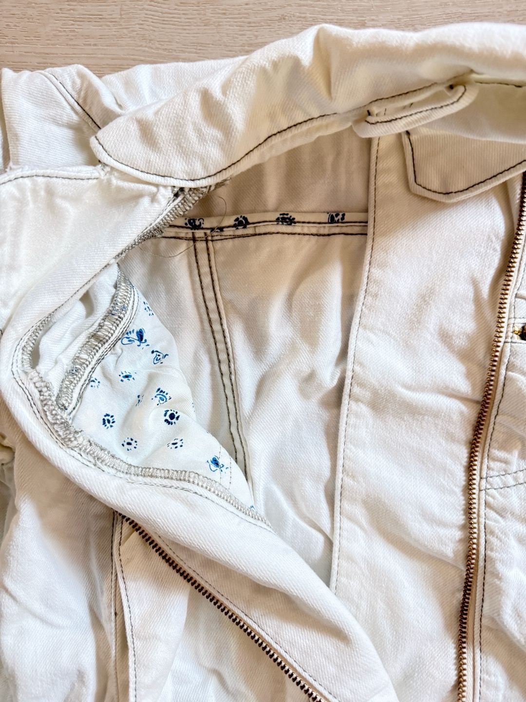 We The Free Urban Jacket Size S White Denim 7