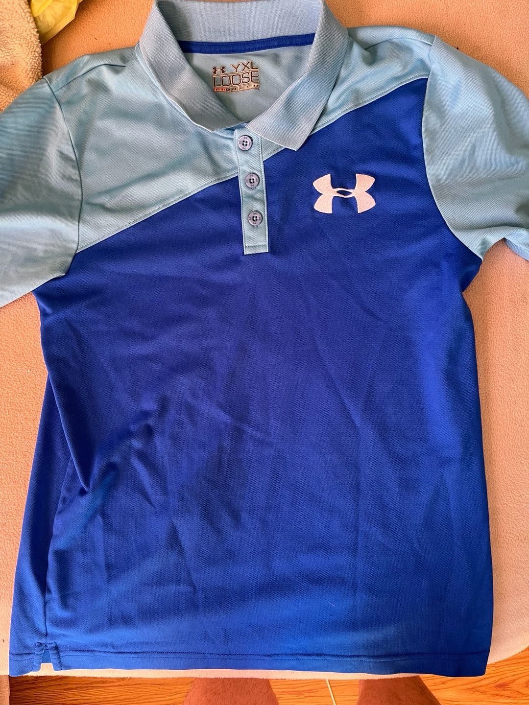 Under Armour HeatGear Polo Shirt Size YXL Blue 2