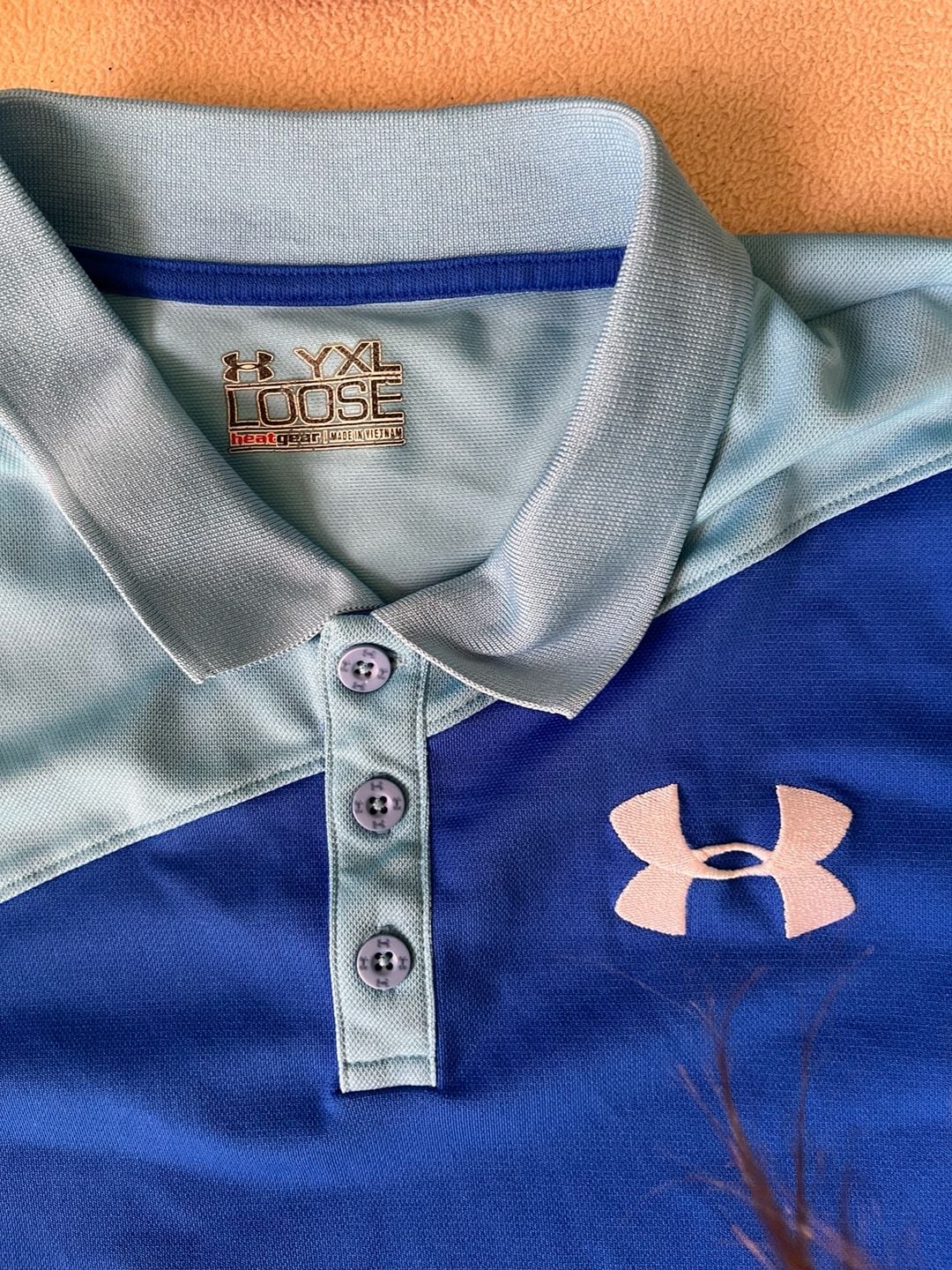 Under Armour HeatGear Polo Shirt Size YXL Blue 3