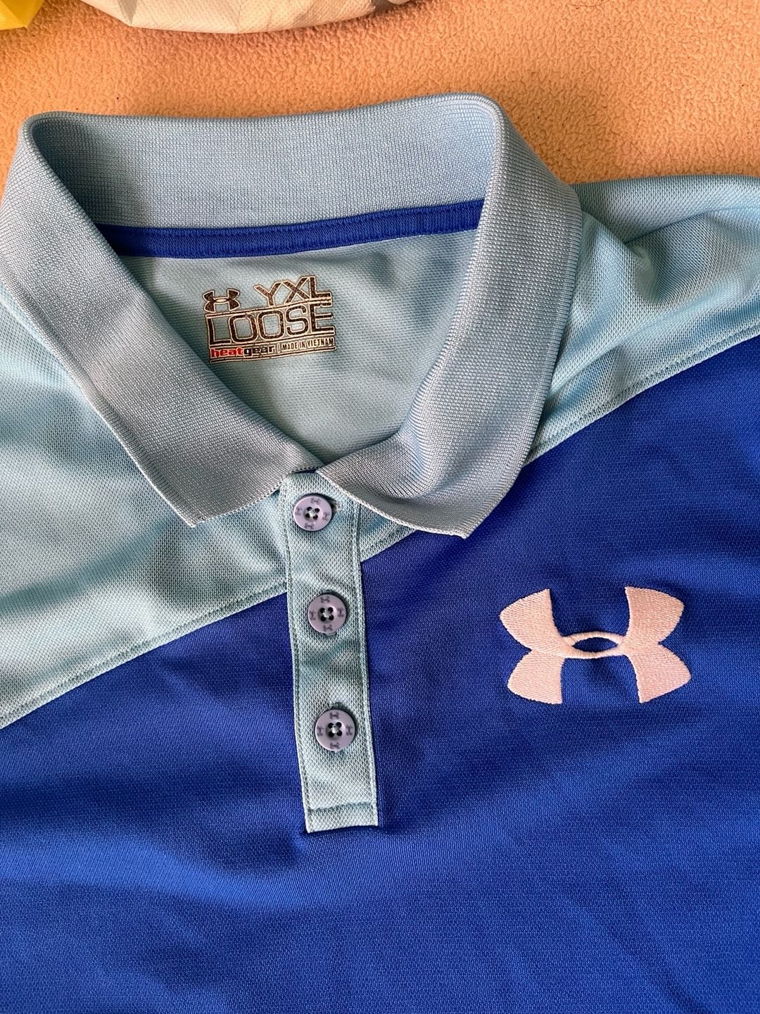 Under Armour HeatGear Polo Shirt Size YXL Blue 4
