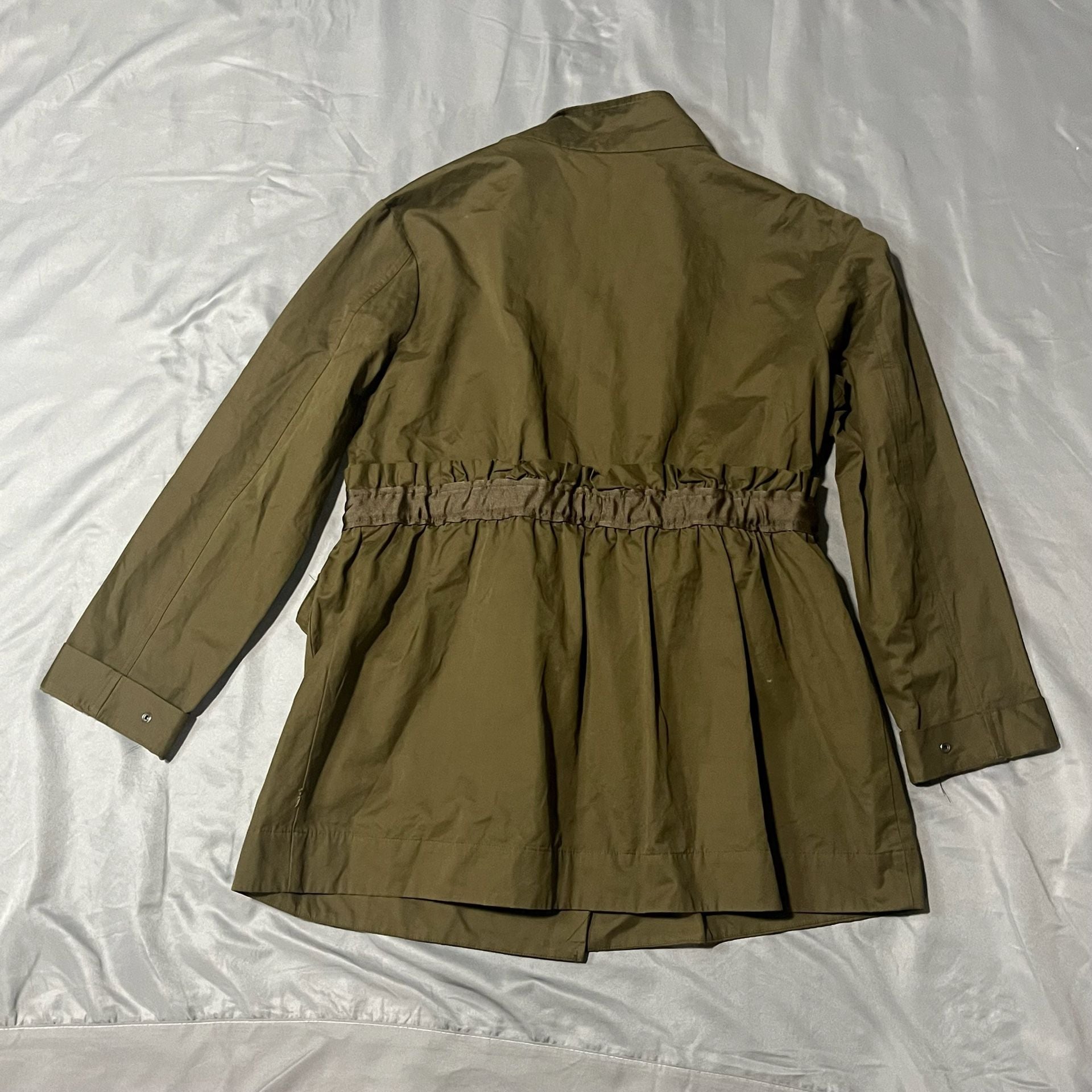 Simply Vera Vera Wang Utility Jacket Size L Olive Green Military Coat 3