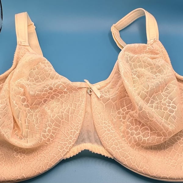 Chantelle C Magnifique Bra Size 38DDDD Beige Lace