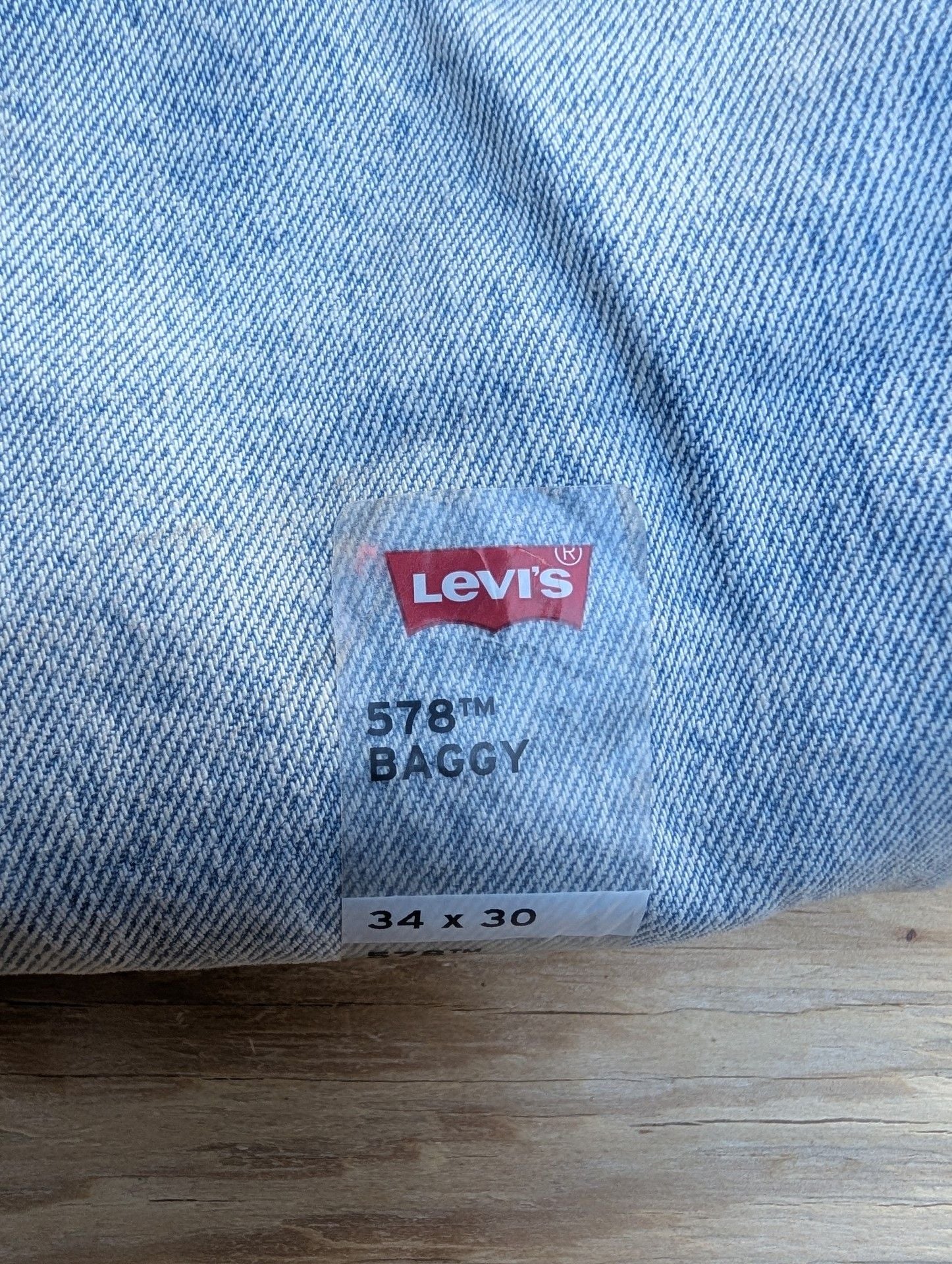 Levi's 578 Baggy Jeans Size 34x30 Light Wash Denim 2