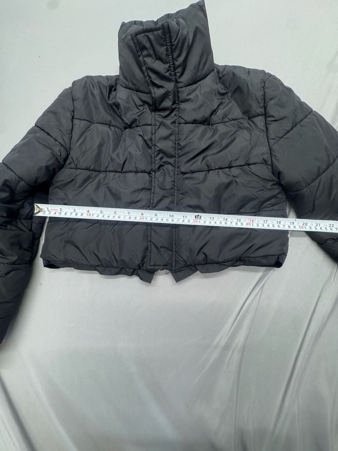 SHEIN Puffer Jacket Size S Black Cropped Stand Collar Winter Coat 5