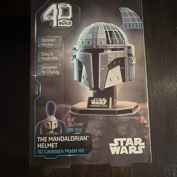 4D Build Star Wars The Mandalorian Helmet 3D Model