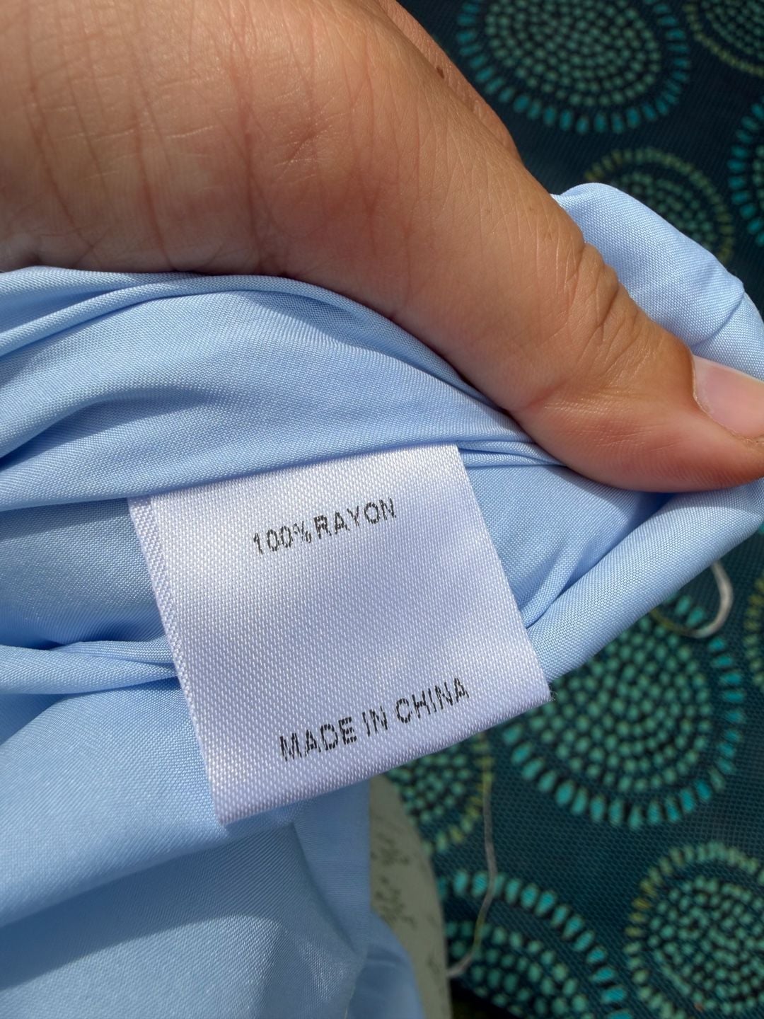 Zesica Smocked Off Shoulder Midi Dress Size M Blue Rayon 6