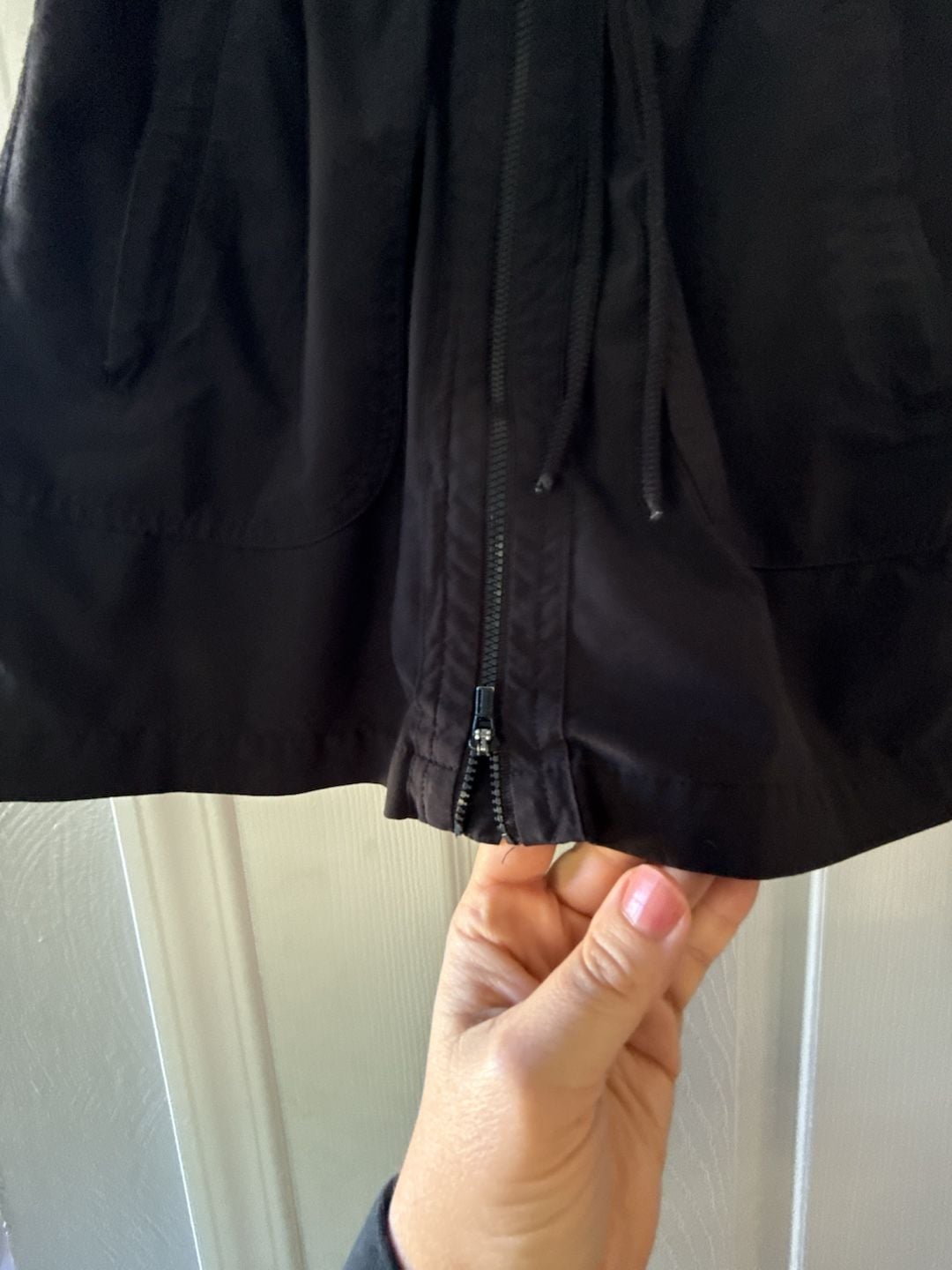 Athleta Skort Black Activewear Drawstring Zip Pocket 3