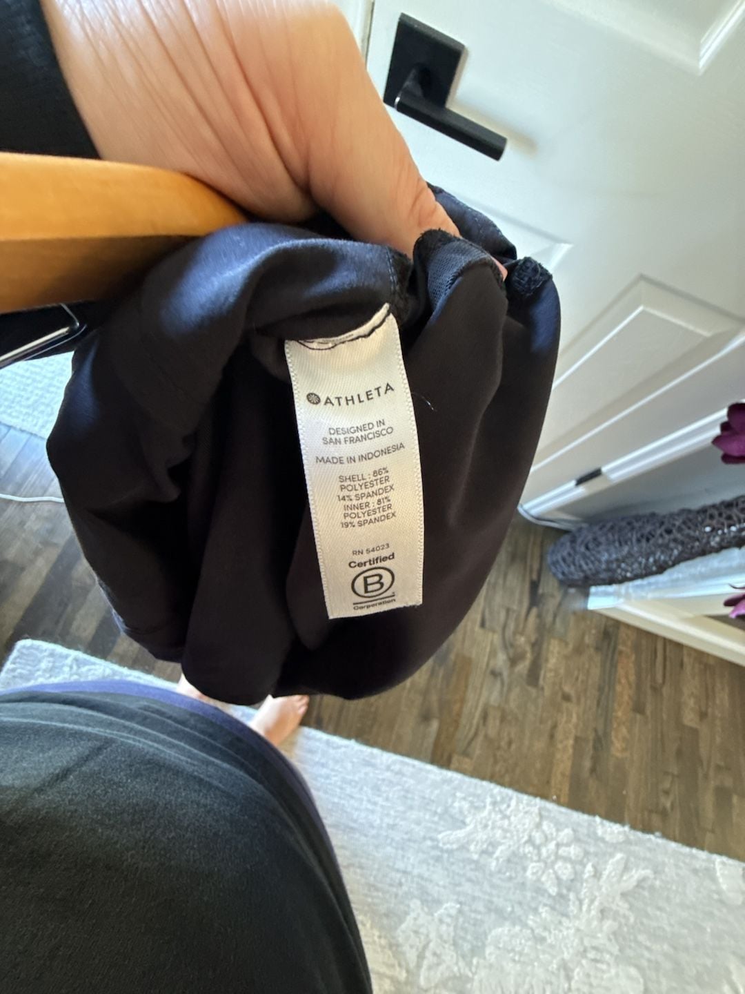 Athleta Skort Black Activewear Drawstring Zip Pocket 9