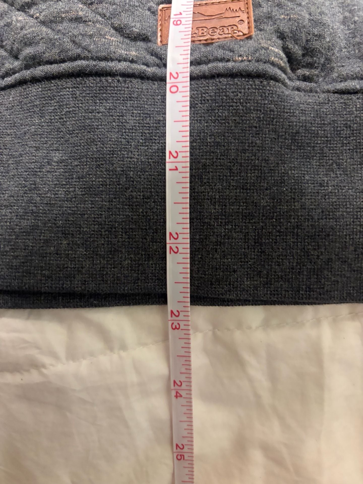 L.L.Bean Quilted 1/4 Zip Pullover Sweatshirt Size S Gray 11