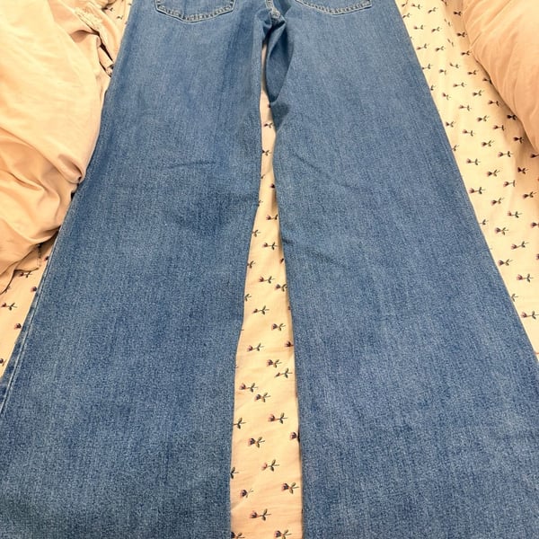 ￼ Cotton On Curvy Wide Jeans Blue Medium Wash Denim